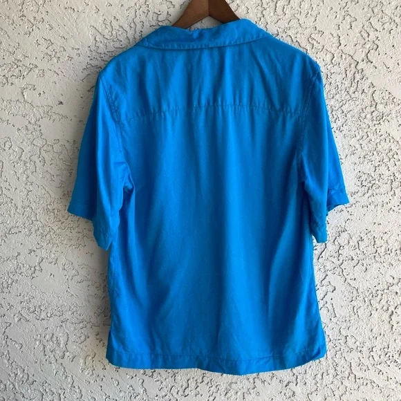 ZARA LIGHT BLUE LIGHTWEIGHT, LOOSE-FIT BUTTON UP Men’s Small - Picture 5 of 5